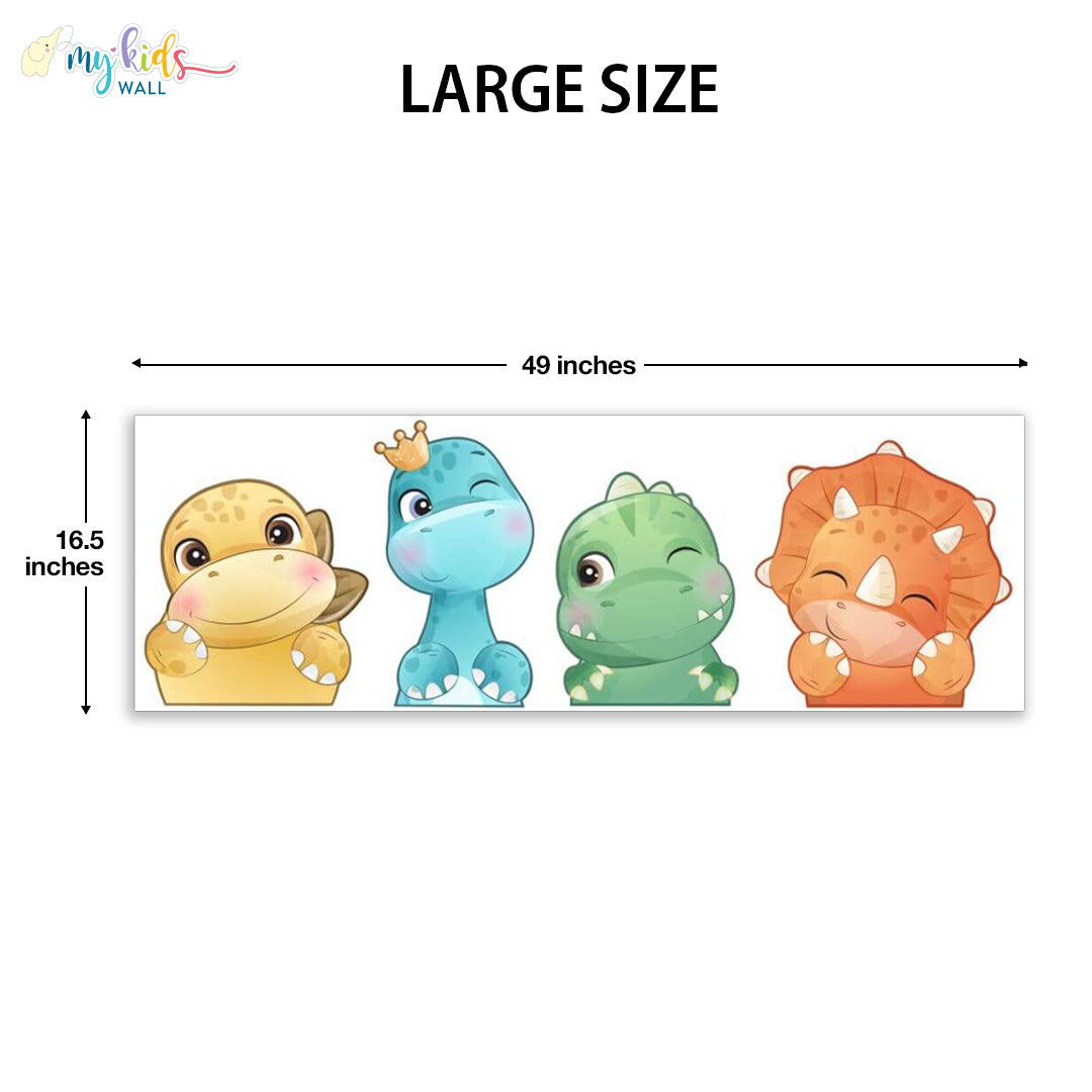 baby dinosaurs watercolor large size wall stickers