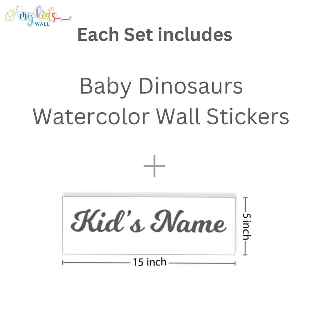 Baby Dinosaurs Watercolor Wall Stickers detail