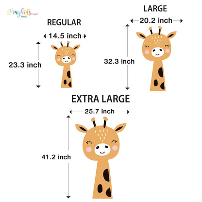 Smiling Baby Giraffe Personalized Wall Stickers