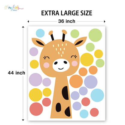Smiling Baby Giraffe Personalized Wall Stickers