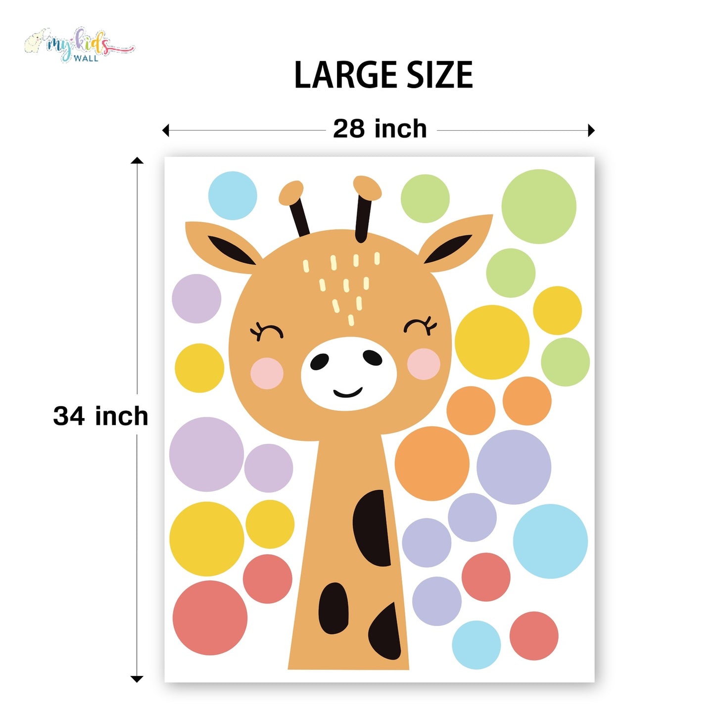 Smiling Baby Giraffe Personalized Wall Stickers