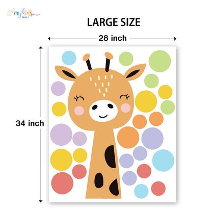 Smiling Baby Giraffe Personalized Wall Stickers