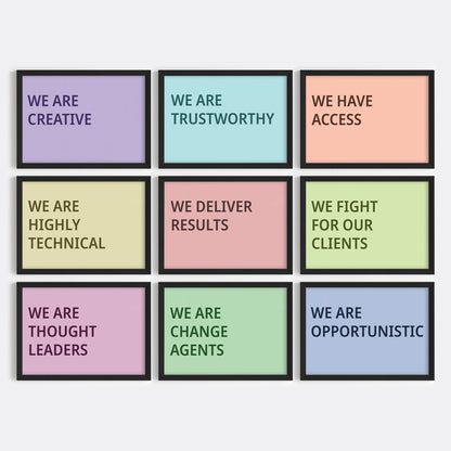 Our Brand Values Custom Wall Art (Framed)