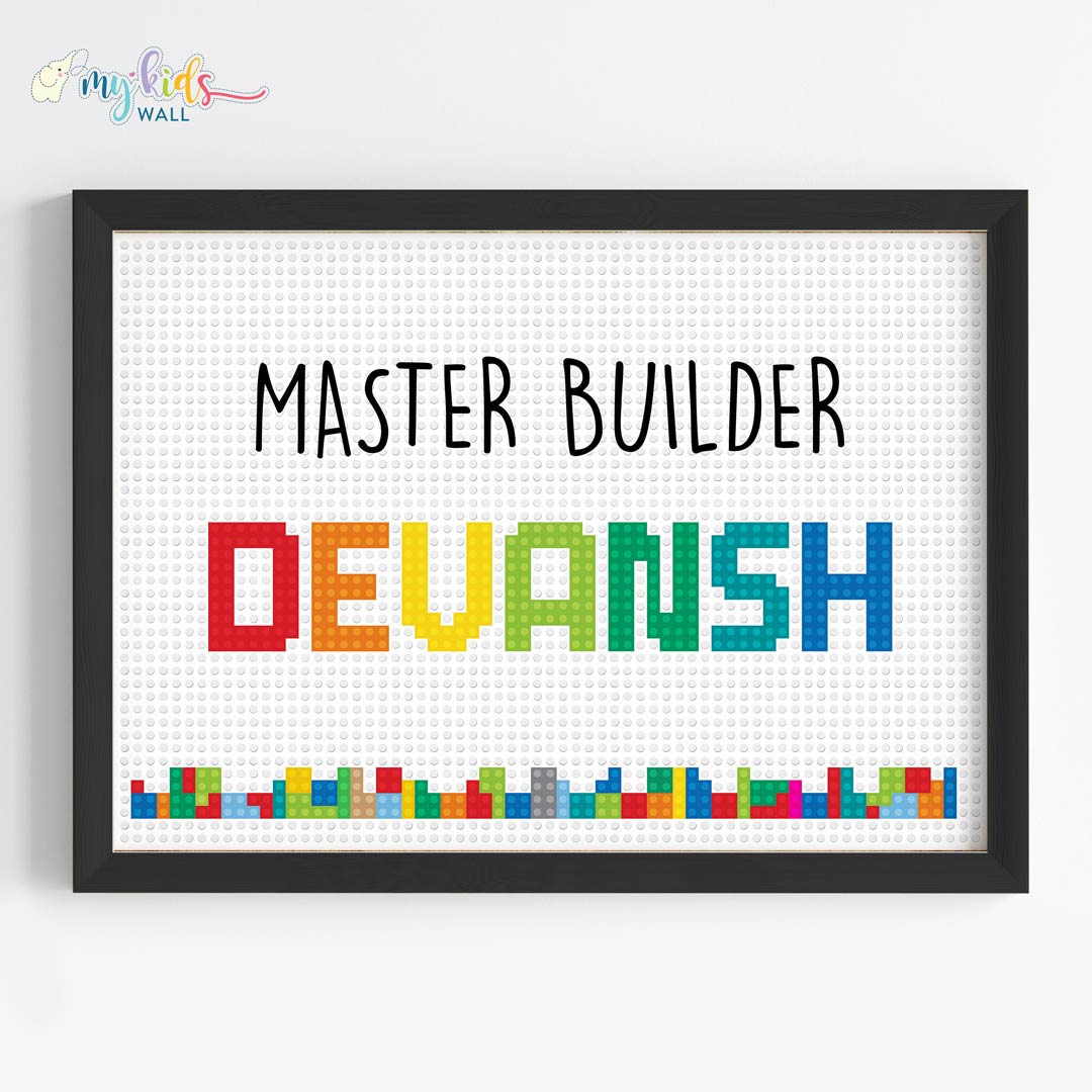 Building Bricks Personalized Wall Art (Framed)