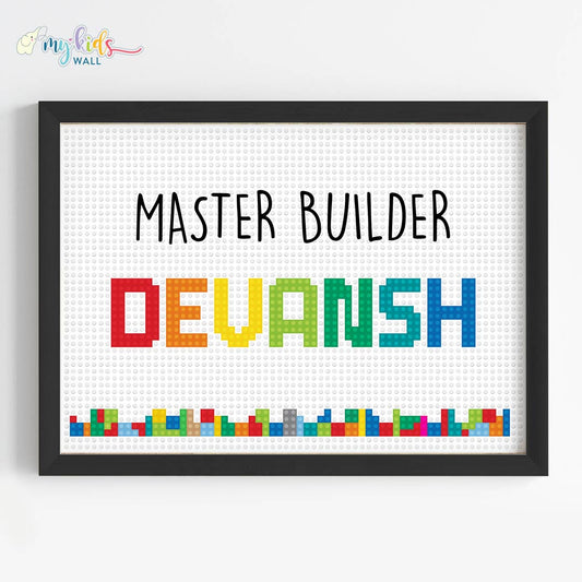 Building Bricks Personalized Wall Art (Framed)