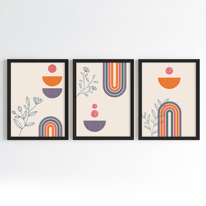 Boho Harmony Arches Wall Art (Framed Set of 3)