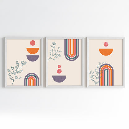 Boho Harmony Arches Wall Art (Framed Set of 3)