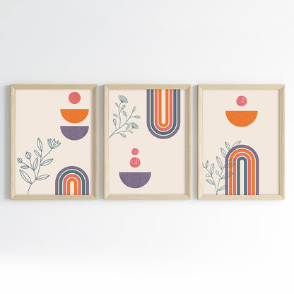 Boho Harmony Arches Wall Art (Framed Set of 3)