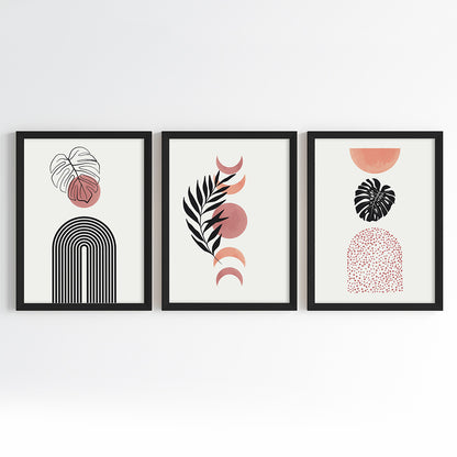 Boho Lunar Botanicals Wall Art (Framed Set of 3)