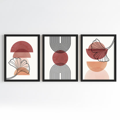 Boho Terra Arches Wall Art (Framed Set of 3)
