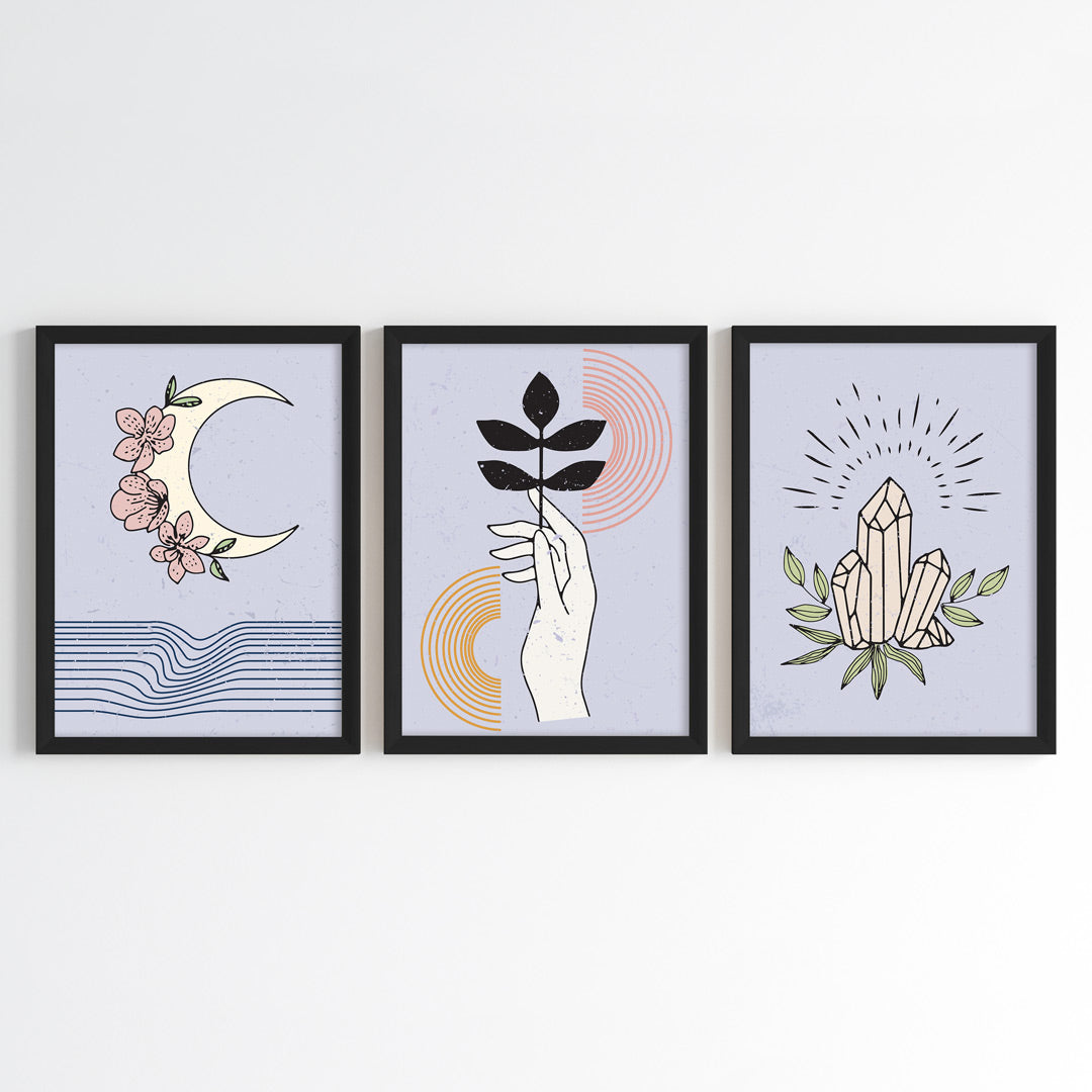 Celestial Balance Wall Art (Framed Set of 3)
