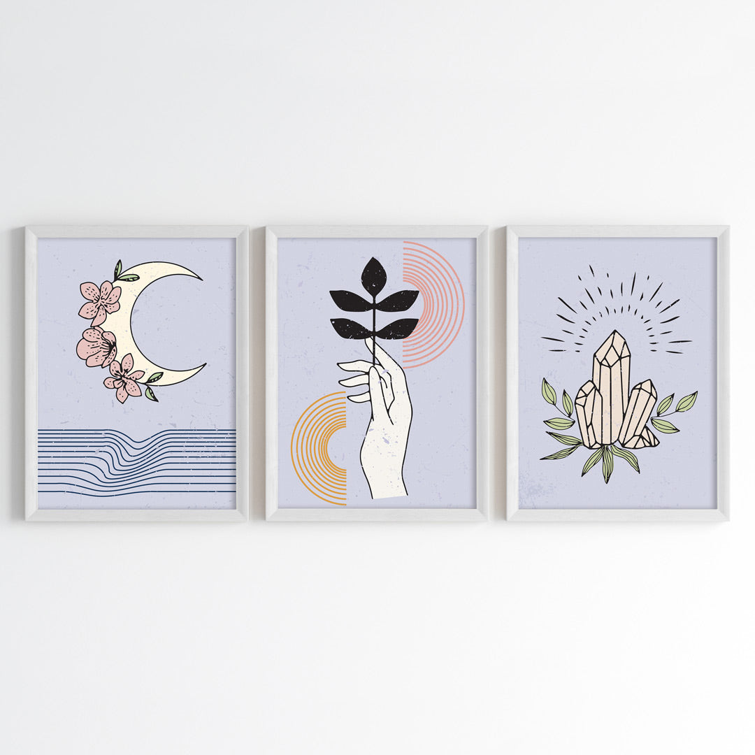 Celestial Balance Wall Art (Framed Set of 3)