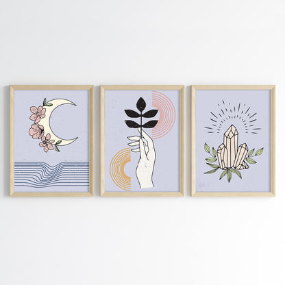 Celestial Balance Wall Art (Framed Set of 3)