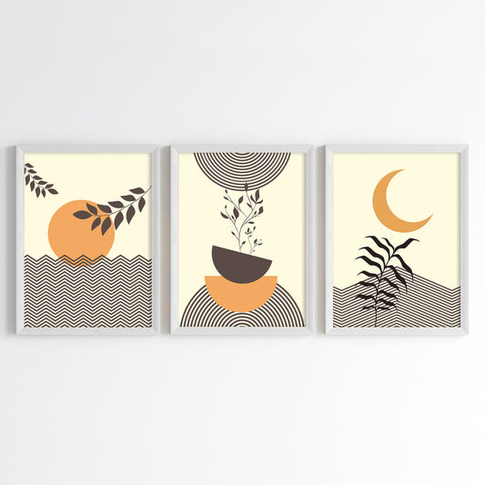 Celestial Botanicals Wall Art (Framed Set of 3)