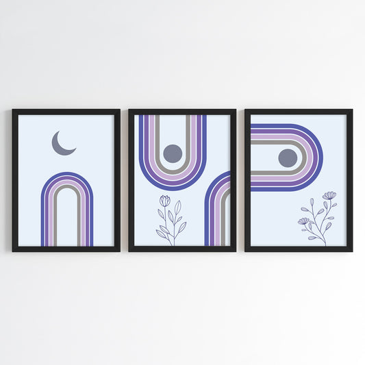 Celestial Pathway Wall Art (Framed Set of 3)