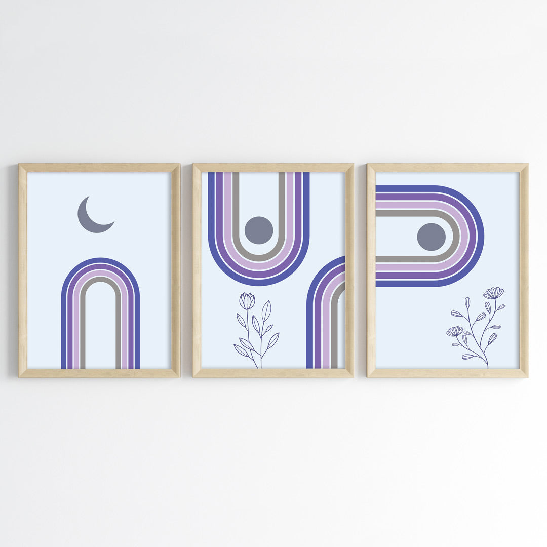 Celestial Pathway Wall Art (Framed Set of 3)