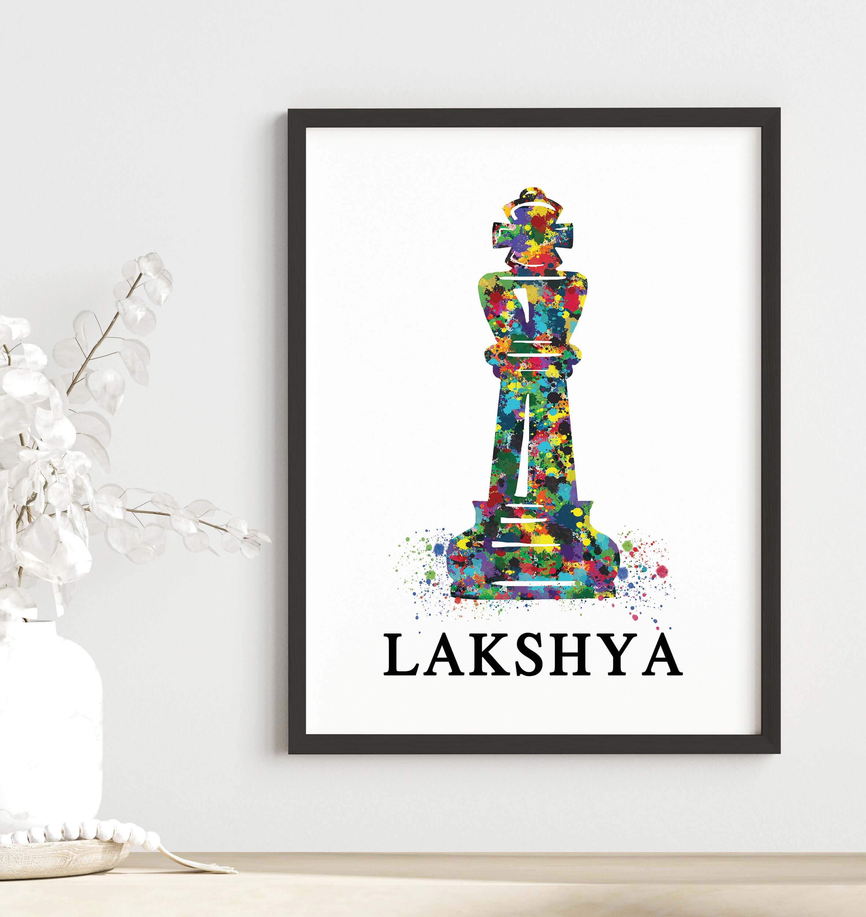 Chess Theme Frame Chess Player Boy and Girl Wall Art | Chess Queen Wall Art – My Kids Wall