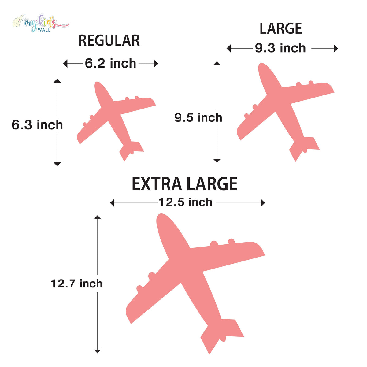Colorful Airplanes Personalized Wall Stickers