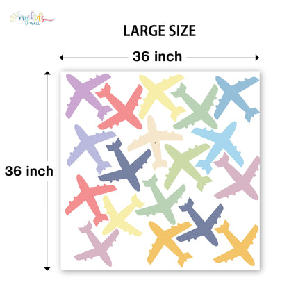 Colorful Airplanes Personalized Wall Stickers