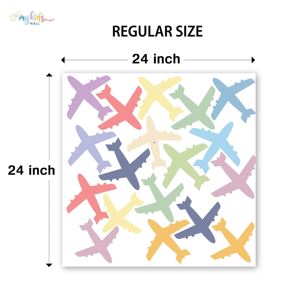 Colorful Airplanes Personalized Wall Stickers