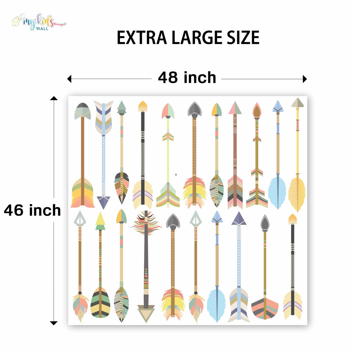 Colorful Arrows Personalized Wall Stickers
