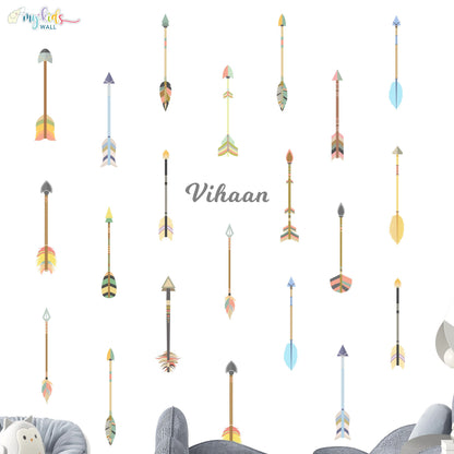 Colorful Arrows Personalized Wall Stickers