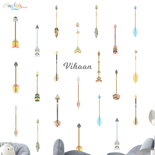Colorful Arrows Personalized Wall Stickers