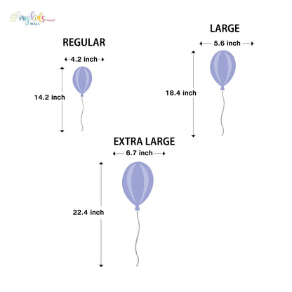 Colorful Balloons & Birds Personalized Wall Stickers