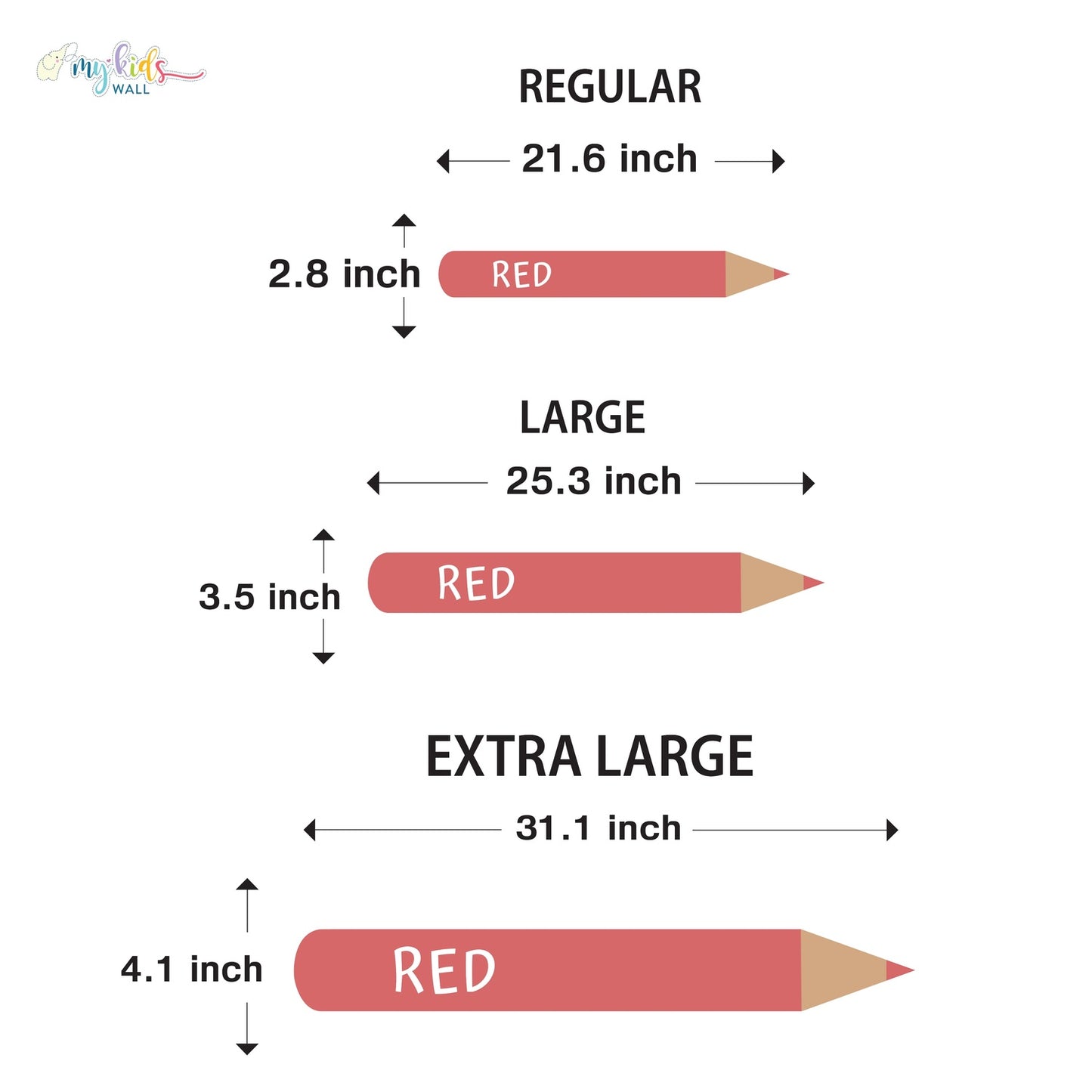 Colorful Pencils Personalized Wall Stickers