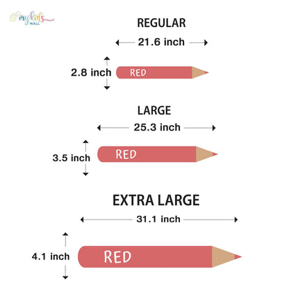 Colorful Pencils Personalized Wall Stickers
