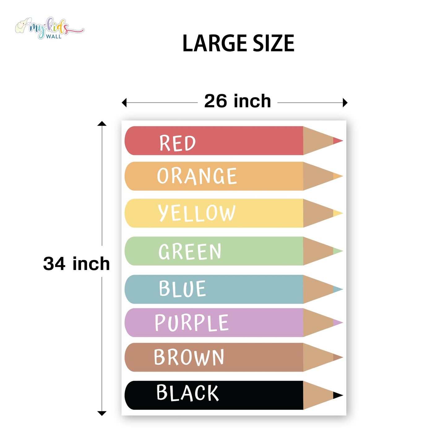 Colorful Pencils Personalized Wall Stickers