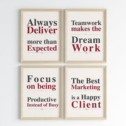 Core Values for Happy Clients Wall Art (Framed)