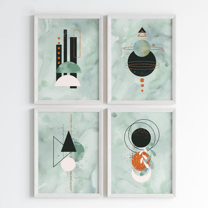 Cosmic Geometry Wall Art (Framed Set of 4)