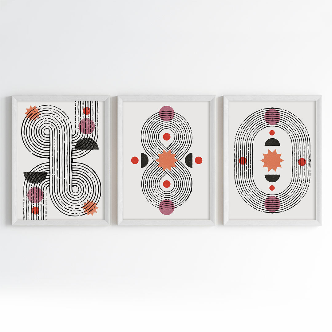 Cosmic Pattern Wall Art (Framed Set of 3)