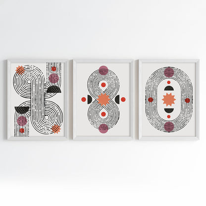Cosmic Pattern Wall Art (Framed Set of 3)