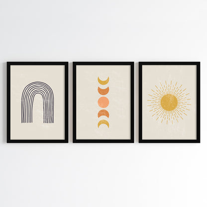 Cosmic Phases Wall Art (Framed Set of 3)