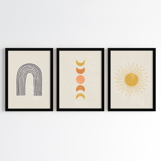 Cosmic Phases Wall Art (Framed Set of 3)