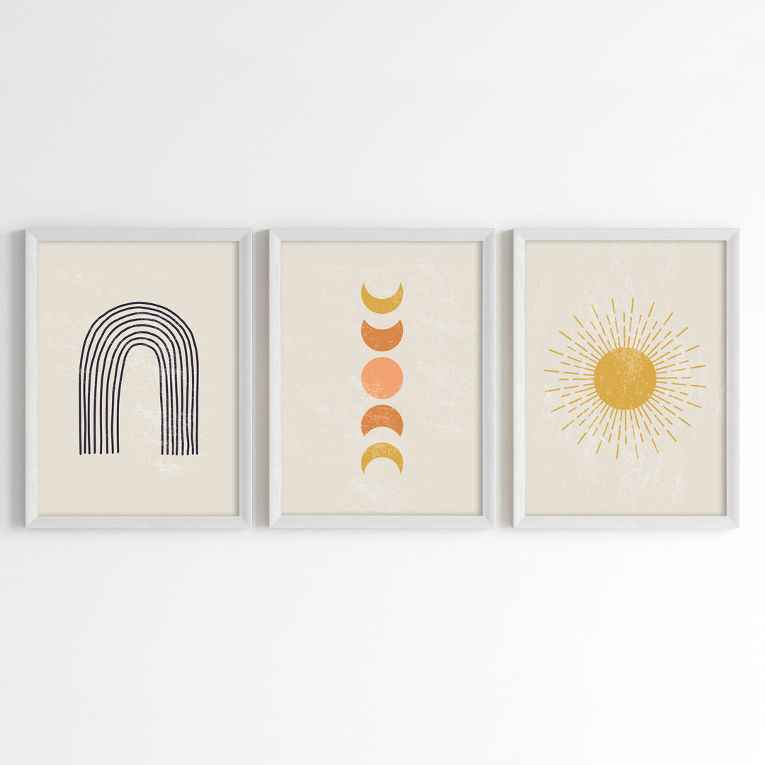 Cosmic Phases Wall Art (Framed Set of 3)