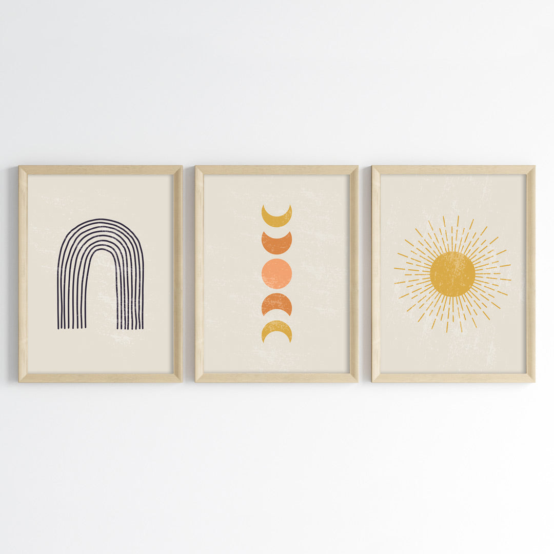 Cosmic Phases Wall Art (Framed Set of 3)