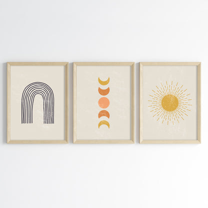 Cosmic Phases Wall Art (Framed Set of 3)