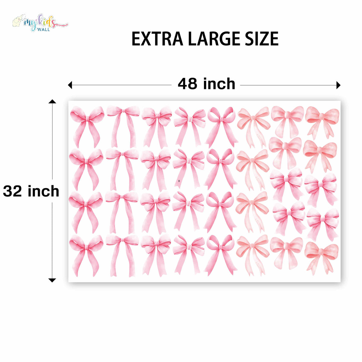 Cute Bow Ribbons Personalized Wall Stickers
