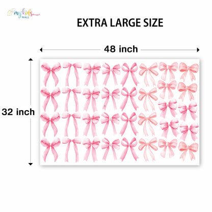 Cute Bow Ribbons Personalized Wall Stickers