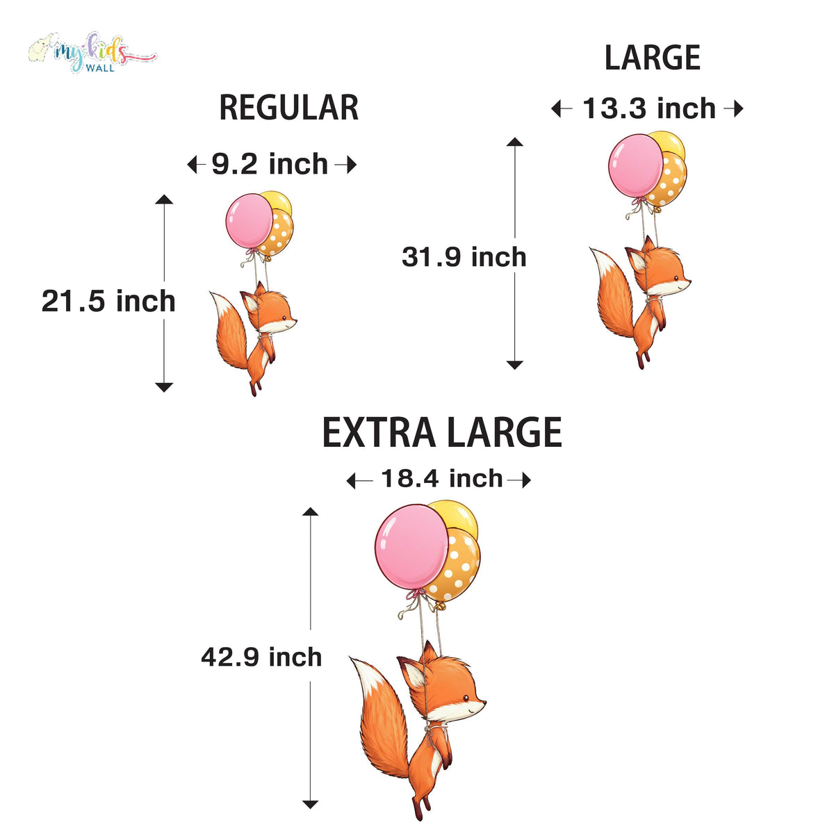 Cute Explorers Fox & Bunny Personalized Wall Stickers