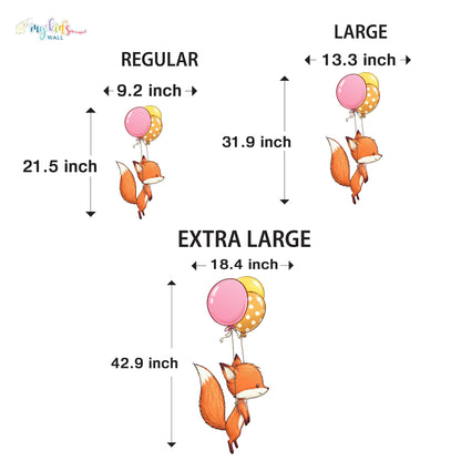 Cute Explorers Fox & Bunny Personalized Wall Stickers