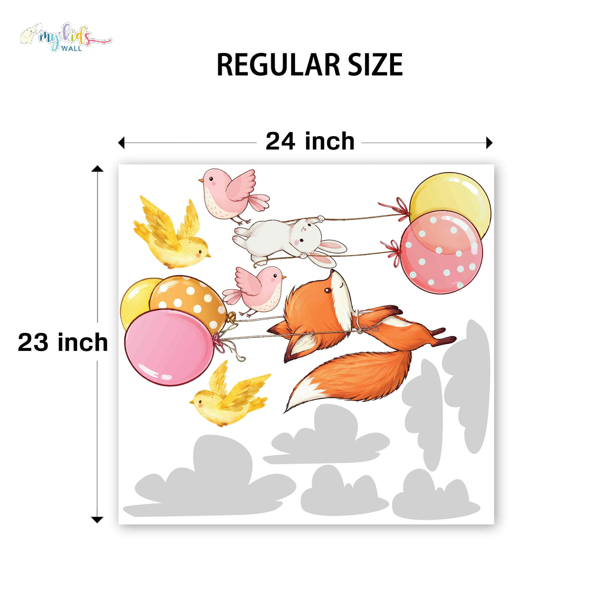 Cute Explorers Fox & Bunny Personalized Wall Stickers