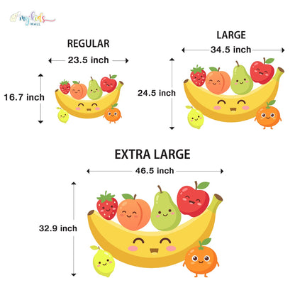 Cute Fruits Basket Personalized Wall Stickers