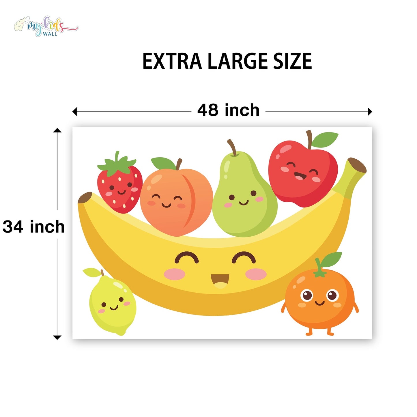 Cute Fruits Basket Personalized Wall Stickers