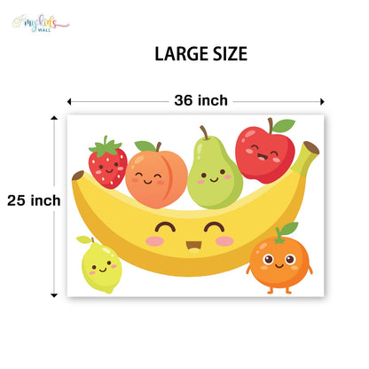 Cute Fruits Basket Personalized Wall Stickers