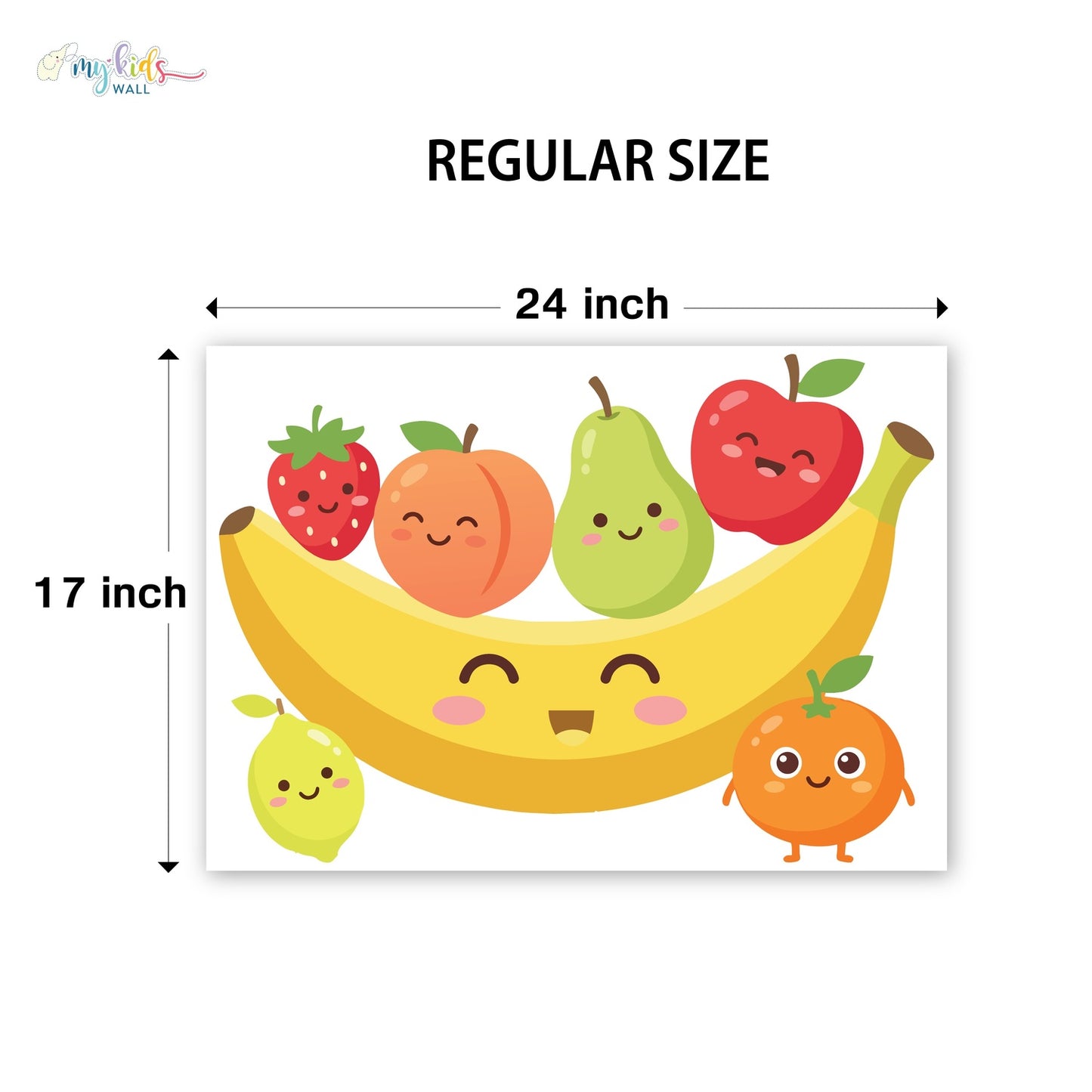 Cute Fruits Basket Personalized Wall Stickers