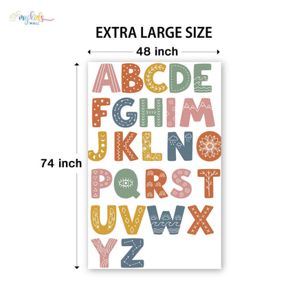 Cute Illustrative Alphabets Personalized Wall Stickers